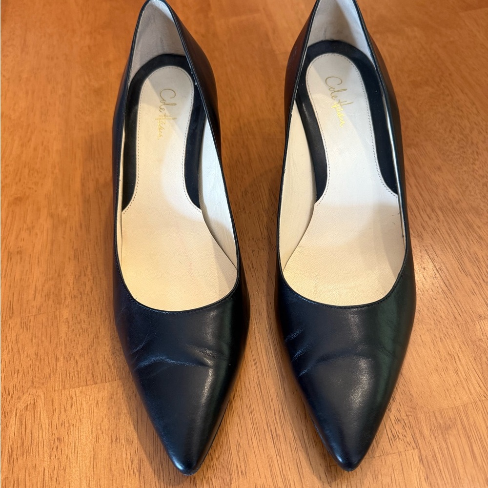 Cole Haan Chic Black Leather heels, size 8